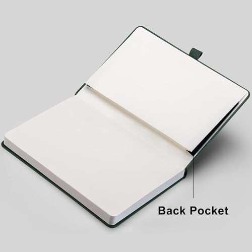 RETTACY Blank Journal Notebook, 192 Pages per Pack, A5 Size (5.7'' x 8.3'') - color: Black & Light Green