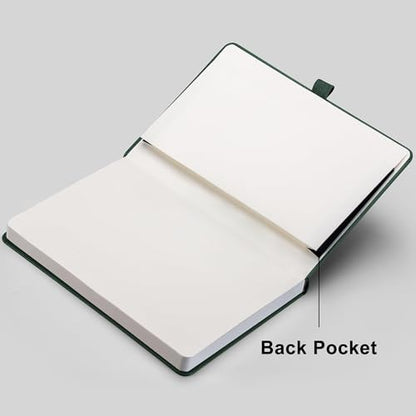 RETTACY Blank Journal Notebook, 192 Pages per Pack, A5 Size (5.7'' x 8.3'') - color: Black & Light Green
