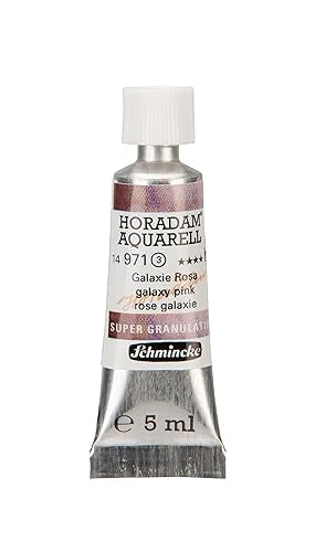 Schmincke - HORADAM® AQUARELL, Super Granulation, 14 971 001 Galaxy Pink, 5 ml tube, very strong granulating colors, finest, super granulating watercolors - color: 971 galaxy pink