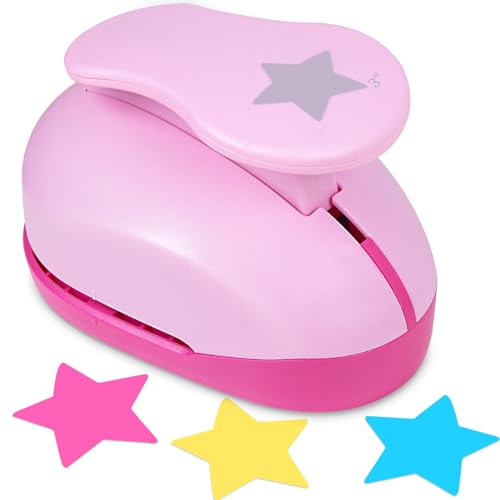 Star Hole Puncher Large, Paper Punch Cutter 3 inch for Scrapbooking Card - size: 3 inch
