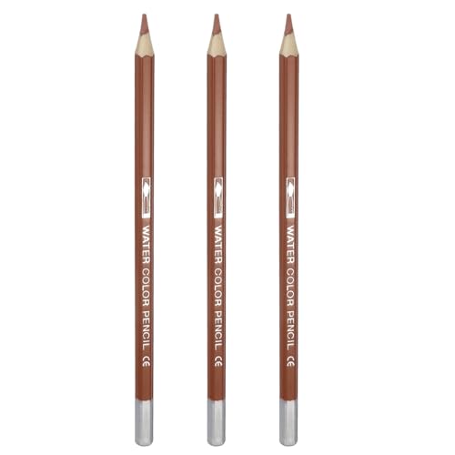 PATIKIL Watercolor Pencils, Dark Coffee Color Pencil Set Sketch Coloring Drawing Colored Pencils Bulk Artist Drawing Supplies for Adult Coloring Book Blending, 3 Pcs - color: Dark Coffee