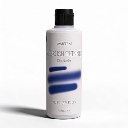 Hartem - Airbrush Thinner 200 ml (6.76 Fl Oz), Airbrush Paint Thinner with Anti-Spill Cap | Thins Paints, Increases Fluency and Delays Drying Inside the Airbrush - size: Airbrush Thinner 200ml (6.76 Fl Oz)