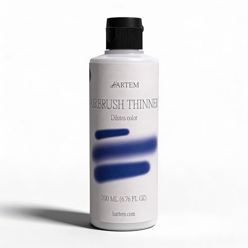 Hartem - Airbrush Thinner 200 ml (6.76 Fl Oz), Airbrush Paint Thinner with Anti-Spill Cap | Thins Paints, Increases Fluency and Delays Drying Inside the Airbrush - size: Airbrush Thinner 200ml (6.76 Fl Oz)