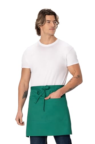 Chef Works Unisex Half Bistro Server Apron - color: Kelly Green