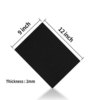 MEARCOOH Black Foam Sheets Crafts 9x12 Inch 2mm Eva Craft Foam Paper for Crafts Project Preschoolers Classroom Scrapbooking DIY Cosplay(10 Sheets) - color: Black, size: 10PCS Non-adhesive