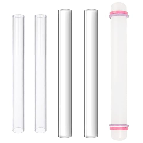 Yayatty 5 PCS Acrylic Clay Roller, Polymer Clay Tools, Plastic Clear Round Tube Roller for DIY Handmade Crafts, Art Supplies - color: 5 PCS