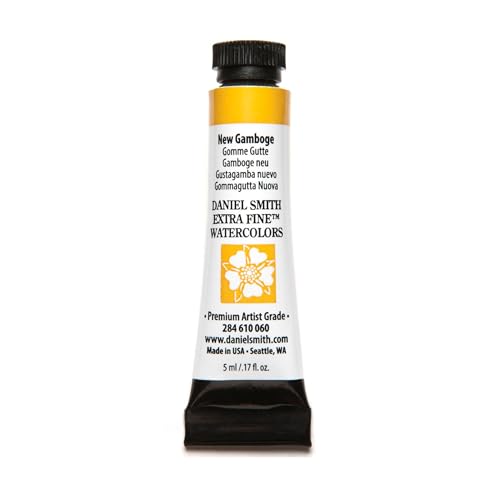 Daniel Smith Extra Fine Watercolor Paint, 5ml Tube, New Gamboge, 284610060, 0.17 Fl Oz (Pack of 1) - color: New Gamboge