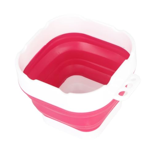Paint Brush Washer,Collapsible Portable Silicone Paint Brush Washing Bucket Painting Brush Cleaning Water Cup Paint Brush Basin Cleaner for Acrylic Watercolor Painting (Red) - color: Red