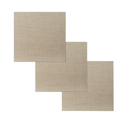 Senso Clear Primed Linen Panels - 6x6-3 Pack of Panels for Painting Oils, Acrylics, Pastels and More - size: 6x6"