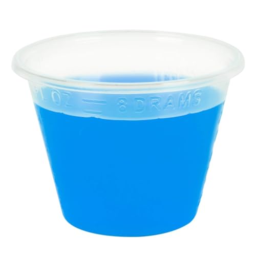 250 Pack Liquid Measuring Cups Plastic I 1oz Disposable Medicine Cups for Liquid Medication Measuring I Resin Mixer Measure Cups I Mouthwash Small Plastic Cups I Resin Mixing Cups for Arts and Crafts - size: 250 Pack