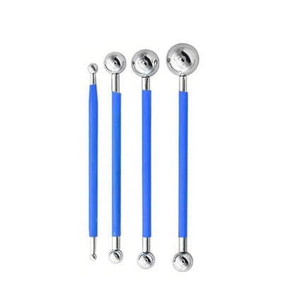 9Pcs Clay Sculpting Tool Set, Blue Dual-Ended Silicone Clay Brushes & Ball Stylus Tools, Professional Polymer Clay Kit for Sculpting, Texturing & Detailing, Ideal for Pottery, Ceramic & DIY Crafts - color: 9Pcs