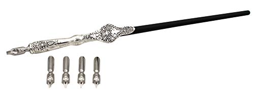 Gullor Calligraphy Pens Set - Dip Pen Handcrafted Calligraphy Set with 18 Nibs, Silver - color: silver