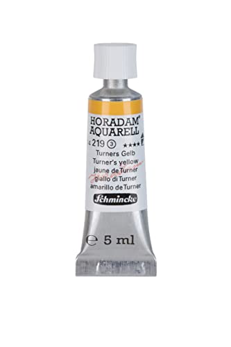 Schmincke - HORADAM® AQUARELL - finest artists' watercolours, Turners Yellow - 5 ml - color: 219 Turner`s yellow, size: 0.17 Fl Oz (Pack of 1)