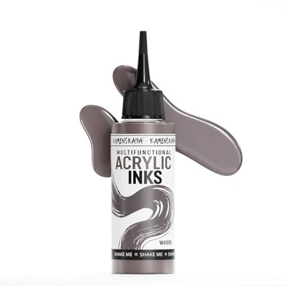 Acrylic Inks for Artists - 'Mocha' Acrylic Ink, 3.38 Fl Oz (100 ml) | Highly Concentrated, Multifunctional Liquid Acrylic Paint - color: Mocha