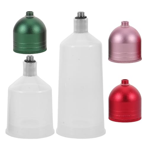SEWACC Generic Airbrush Paint Holder Set, 5 Pcs 3.54In Nail Art Paint Cups Containers Mixing Pots for Precise Craft Painting