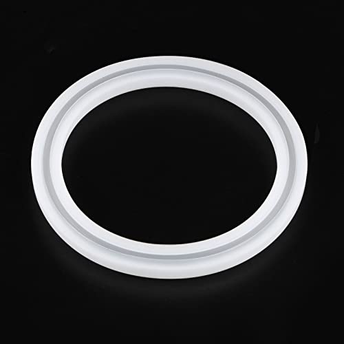 HARFINGTON Bracelet Mold Bangle Ring Mold Silicone Round Epoxy 95mm Wristlet Keychains Mold for DIY Resin Bangle Bracelet Car Key Chain Jewelry Making - size: 90mmx115mm