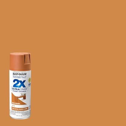 Rust-Oleum Painter's Touch 2X Ultra Cover Spray Paint, Satin Warm Caramel - color: Satin Warm Caramel, size: 12 Ounce (Pack of 1)