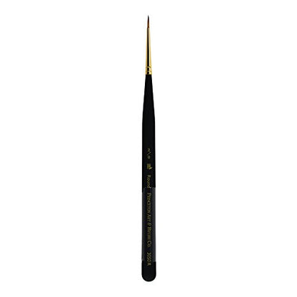 Princeton Mini-Detailer Round Brush, Synthetic, Short Handle, Size 2/0 inch, 1 Count - color: Black, size: 2/0