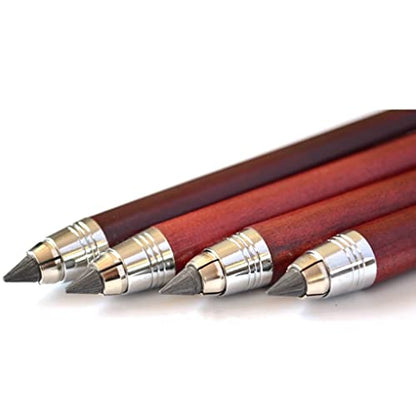 5.6mm Lead Holder Sketching Mechanical Pencil Retractable Drawing Charcoal Pencil Automatic Wooden Sketch Pencil with Gift Box for Artists Beginners Engineers Graphing Crafting School Art Supplies - color: 5.6mm Burlywood Mechanical Pencil with Gift Box