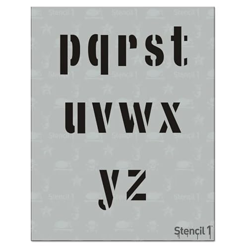 Stencil1 Industrial Font Stencil 2" Alphabet Letters Painting Art Craft - style: 2" Letters