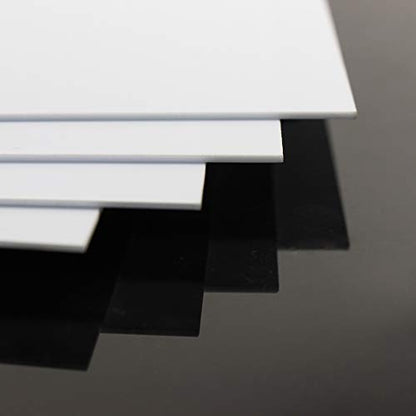 ABS0915 4pcs 1.5mm Thickness 200mm x 250mm White ABS Sheets 9.84'' x 7.87'' x 0.06'' ABS Styrene Sheets for Model Train Layout New (1.5mm) - size: 1.5mm