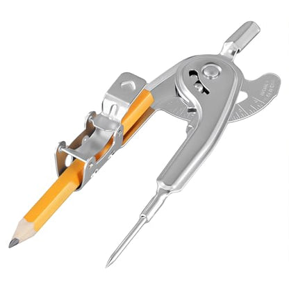 30 Pieces Metal Geometry Compass with Pencil, 5 Inch Precision Drafting Compass for Office Woodworking Art Drawing