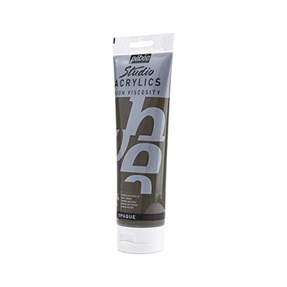 Pebeo Studio Acrylics High Viscosity, Fine Acrylic, 250 ml - Raw Umber - color: Raw Umber, size: 8.45 Fl Oz (Pack of 1)