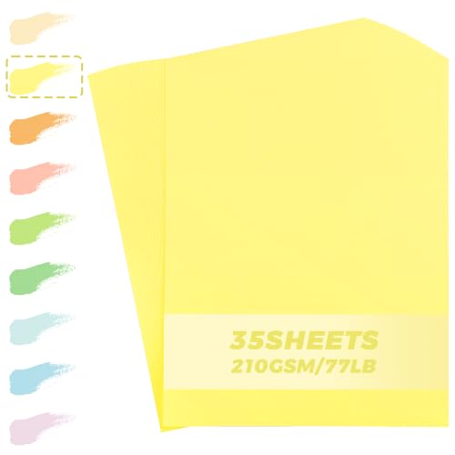 35 Sheets Deep Mustard Yellow Cardstock - 8.5'' x 11'' 77lb/210gsm - color: Deep Mustard Yellow
