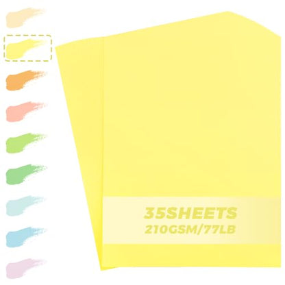 35 Sheets Deep Mustard Yellow Cardstock - 8.5'' x 11'' 77lb/210gsm - color: Deep Mustard Yellow