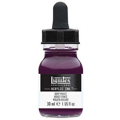 Liquitex Professional Acrylic Ink, 1-oz Jar, Deep Violet - color: Deep Violet, style: 1-oz Jar