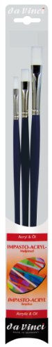 da Vinci Oil & Acrylic Series 5105 Impasto Synthetic Paint Brush Set, Multiple Sizes, 3 Brushes (Series 7105) - style: Impasto Starter Set