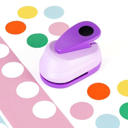 Circle Punch 1 Inch, Portable Large Hole Punch, 1 Inch Hole Punch, Effortless Circle Punches for Paper Crafts, Cardstock, Scrapbook, Festival Cards, DIY Arts