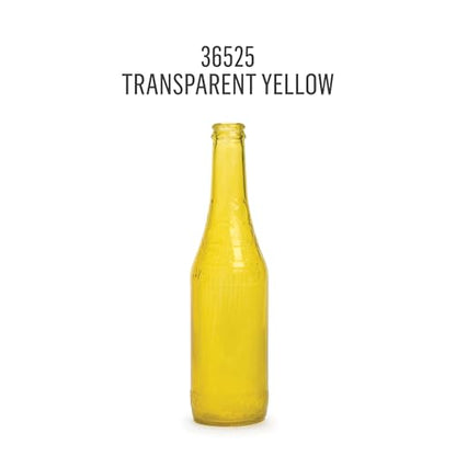 FolkArt Murano Transparent Acrylic Glass Paint, Yellow, Perfect for Indoor and Outdoor Arts and Crafts Projects, 2 fl oz, 36525 - color: Transparent Yellow, style: Transparent