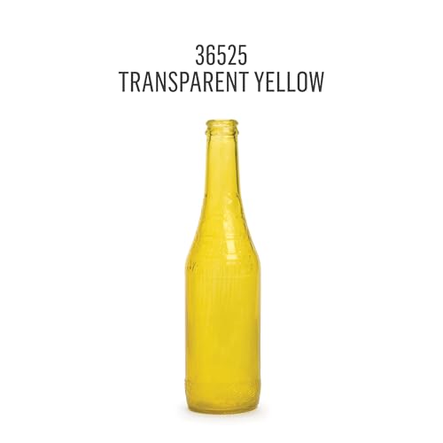 FolkArt Murano Transparent Acrylic Glass Paint, Yellow, Perfect for Indoor and Outdoor Arts and Crafts Projects, 2 fl oz, 36525 - color: Transparent Yellow, style: Transparent