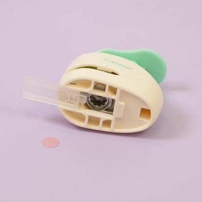 Craftelier - Scalloped Circle Punch 3/8" (0.95 cm) Diameter | Hole puncher, scrapbooking and crafts projects, lever punch, for paper and cardstock, size 1.96 x 1.18 x 1.77 in - size: Pack of 1: 3/8" Diameter