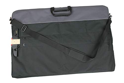 ArtBin 6902SB Tote Folio XL Artist Portfolio, Extra Large Fine Art & Sketchpad Organizer with Carrying Strap, [1] Portable Poly Canvas Bag, Black