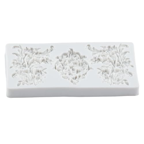 Baroque Scroll Relief Polymer Clay Molds Relief Lace Silicone Mold | Epoxy Resin Casting DIY Crafts Air Dry Polymer Crafts Supplies Clay Tools - color: Style F