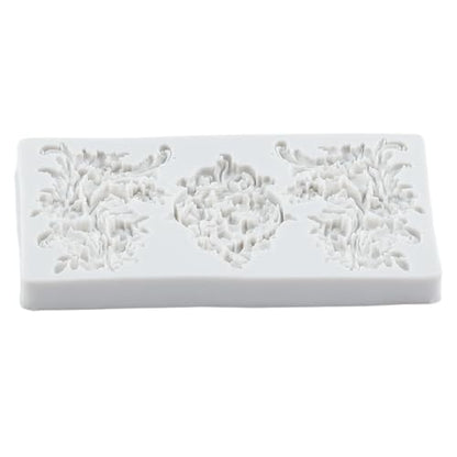Baroque Scroll Relief Polymer Clay Molds Relief Lace Silicone Mold | Epoxy Resin Casting DIY Crafts Air Dry Polymer Crafts Supplies Clay Tools - color: Style F