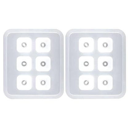 Jewelry Silicone Molds for Epoxy, 6-Cavity Diamond Shape, 2.3 X 2.8 Inches for Polymer Clay Soap Making Cabochon Gemstone DIY Crafting Projects Set of 2 - color: Jewelry Silicone Molds ZH379