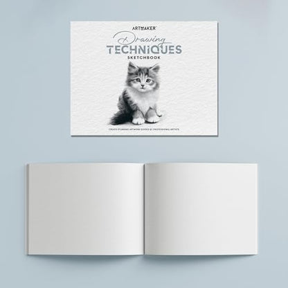 Hinkler Art Maker: Drawing Techniques - Complete Studio Starter Kit, Instruction Book, Sketchbook, Graphite Pencils, Charcoal Pencils, Tools & Supplies, Adult