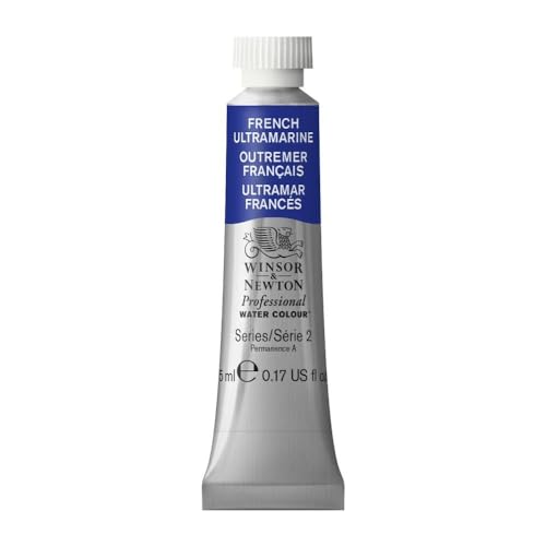Winsor & Newton Professional Watercolor, 5ml Tube, French Ultramarine | Unrivalled Transparency, Single Pigment Vibrant Colors, Archival Permanence, Heritage Watercolors, Finest Pigments - color: French Ultramarine, style: 0.17-oz Tube