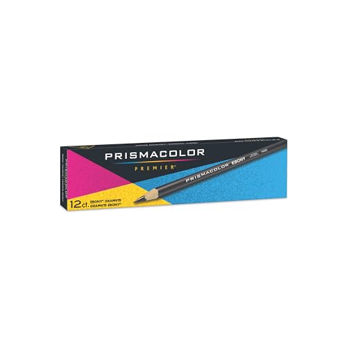 Prismacolor Ebony Graphite Drawing Pencils, Black, Adult Coloring, Box Of 12 - style: Graphite Pencils
