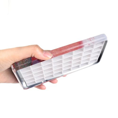 qianshan 40Pcs Empty Half Pans Watercolor Tin Palette with Magnetic Stripe | Travel Tin Palette Case,Portable Artist Paints Half Pan Kits,DIY Watercolor Oils Acrylics Painting Drawing - color: Pink Sunset