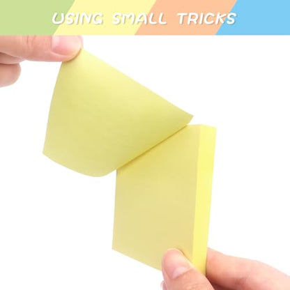 OSBOO Sticky Notes 3x3 with Bright Colors, 6 Pads 100 Sheets/Pad (Yellow) | Bright Yellow Self-Stick Notes Pads, 600 Sheets Total, Easy to Stick and Remove, Perfect for Office, School and Home - color: Yellow
