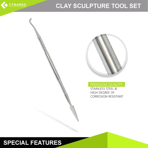 CYNAMED Stainless Steel Spatula Wax & Clay Sculpting Tool Carver Set (7PK) - style: 7PK