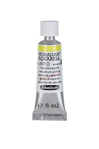 Schmincke - HORADAM® AQUARELL - finest artists' watercolours, vanadium yellow - 5 ml - color: 207 vanadium yellow, size: 0.17 Fl Oz (Pack of 1)