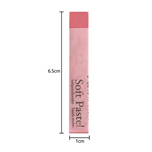 6 Pcs Soft Pastel Drawing Chalk Set Square Sketch Pastel Chalk Painting Sticks Drawing Sketching Pen Art Supplies Artists Beginners Non-Toxic Soft Pastel Stick Crayons for Teachers Professionals - color: pink