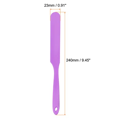 HARFINGTON 2Pcs Silicone Spatula Scraper 9.45" Reusable Non-Stick Flexible Spatulas for Epoxy Resin Liquid Paint Arts DIY Crafts, Purple - color: Purple