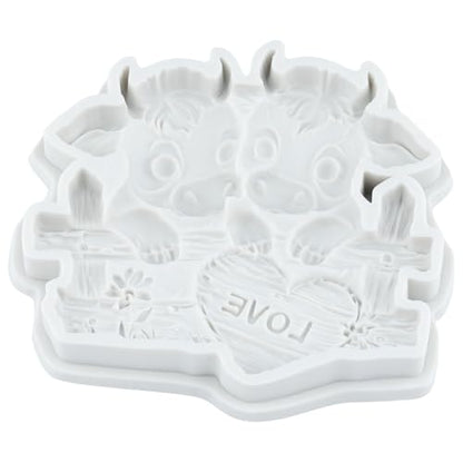 Cow Polymer Clay Molds Cow Love Heart Silicone Mold | DIY Crafts Epoxy Resin Casting Polymer Clay Tools Craft Air Dry Jewelry Making