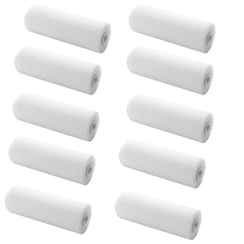 4 inch Paint Roller Covers,Foam Refill for Paint Rollers,Naps for Paint Roller Brush, Small Roller Nap with High Density Sponge Paint Roller Sleeve Replacements(10 Pieces) - size: 4inch Roller Sleeve